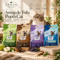 Arena de tofu Popi’s Cat para gatos, 2,5 kg