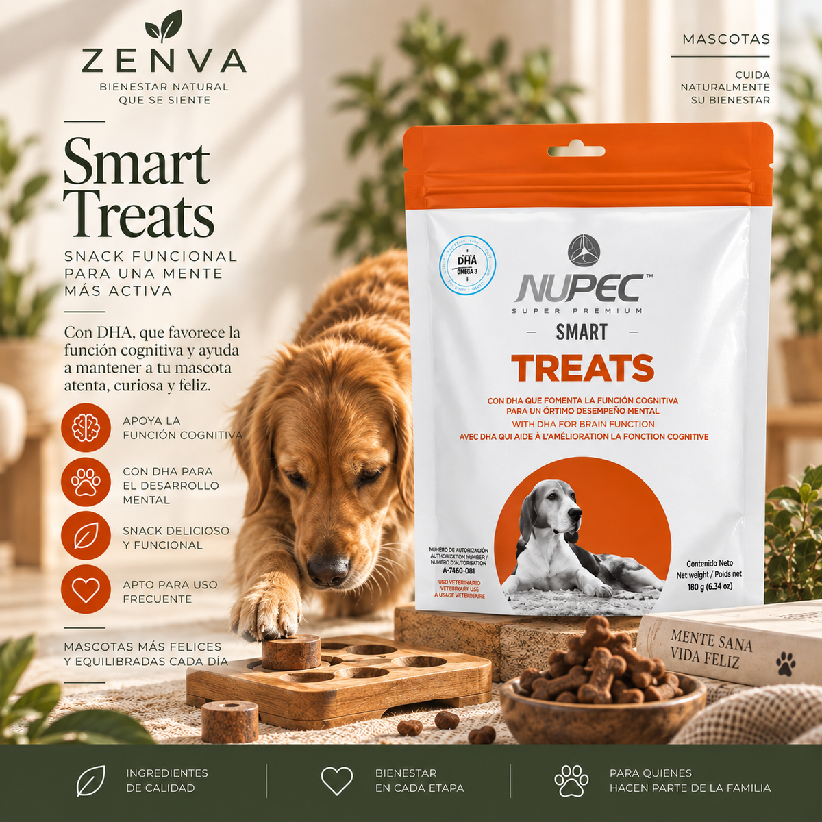 Premio Funcional Smart Treats NUPEC para Perros 180 g