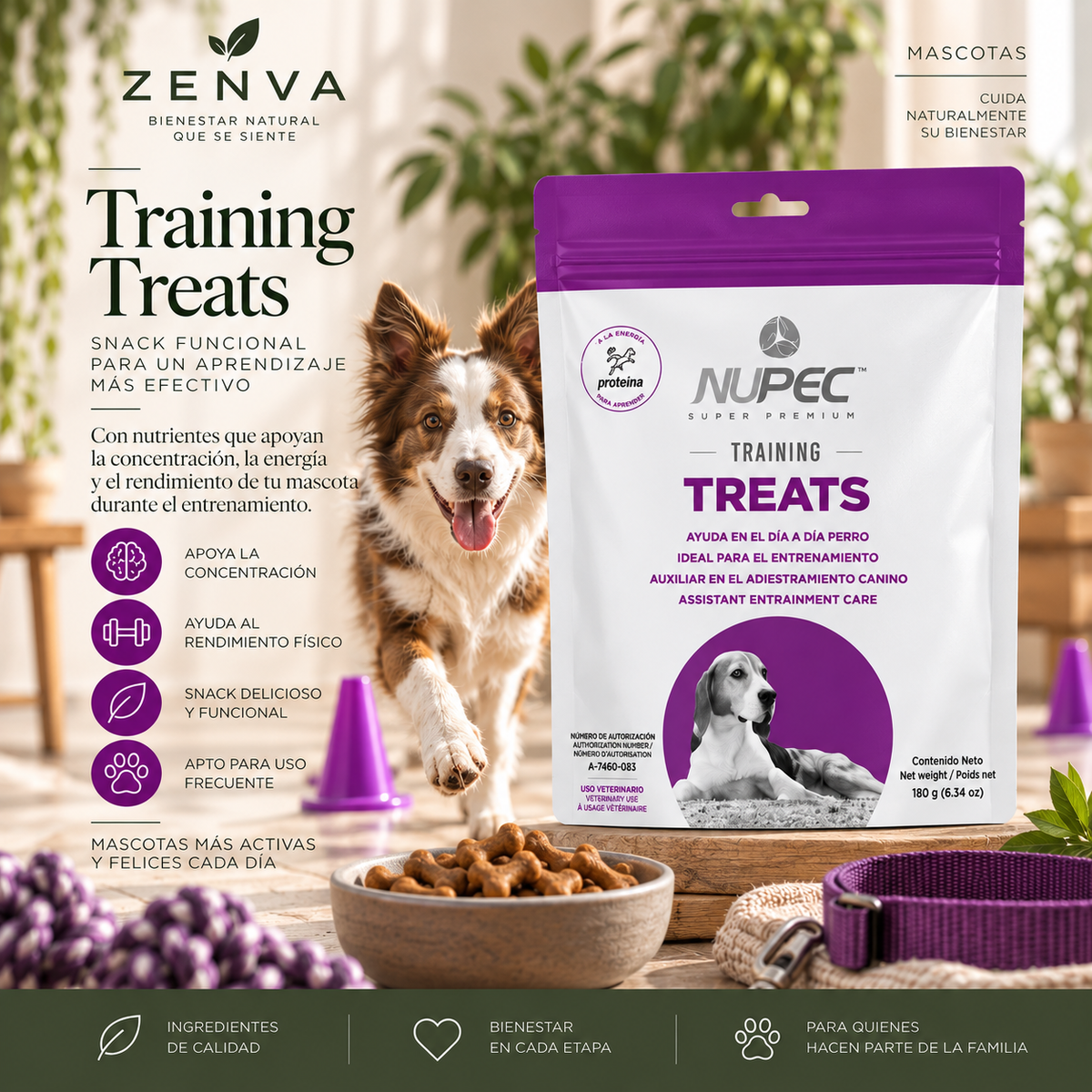 Premio Funcional Training Treats NUPEC para Perros 180 g